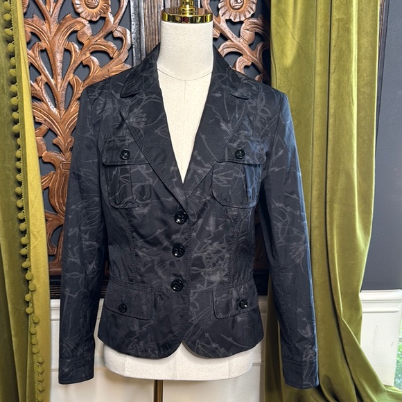 Luisa Cerano Jackets & Blazers - Luisa Cerano Black Abstract Jacquard Women's Jacket